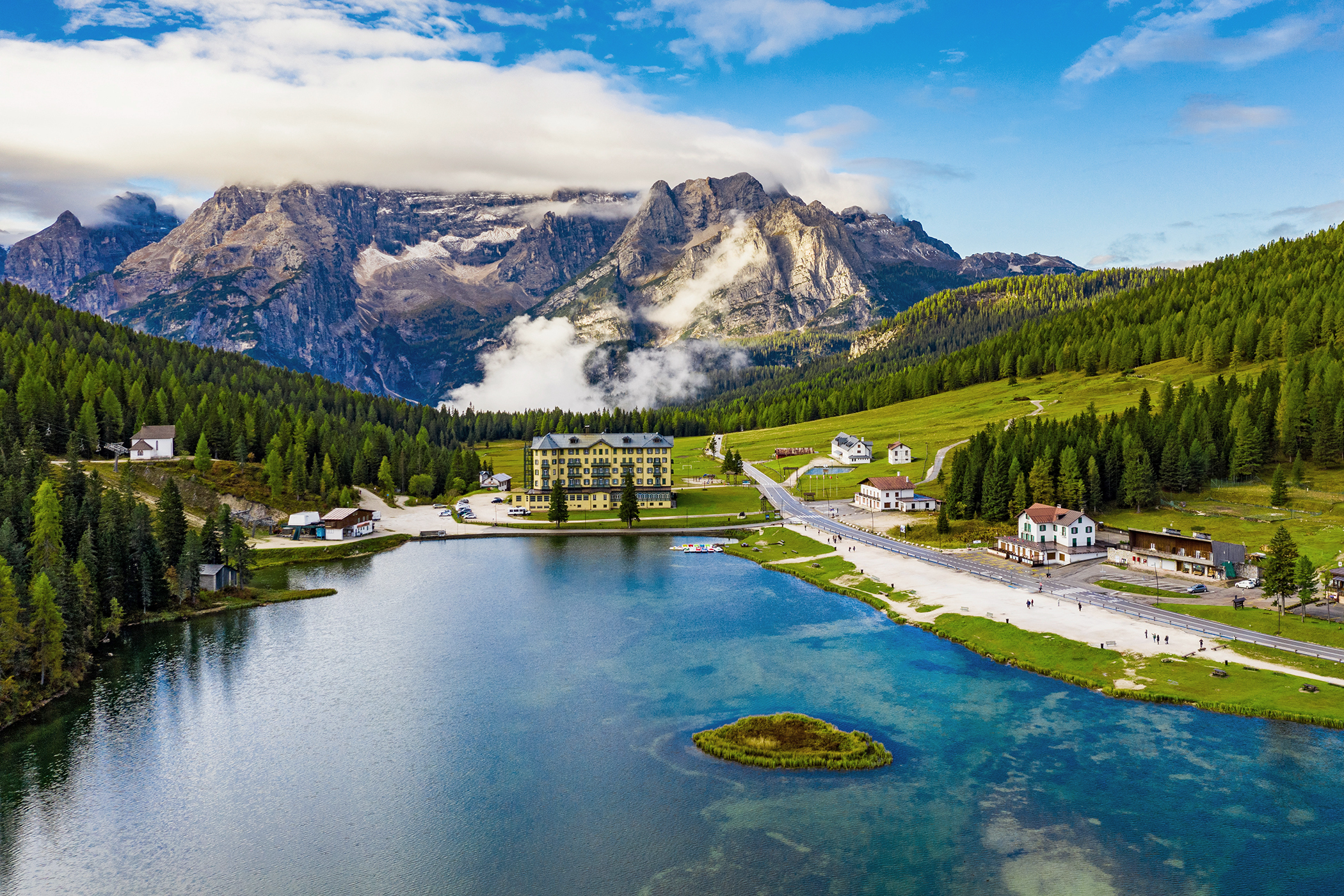 lago di misurina drone